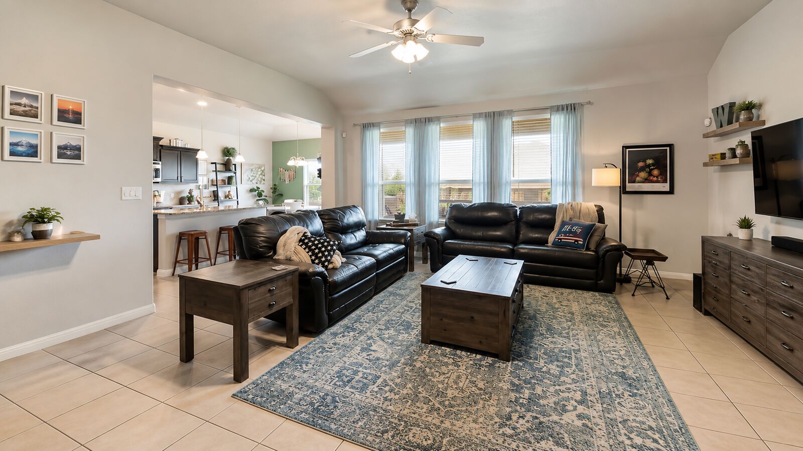 Living room after cleaning by Adela's Housekeeping